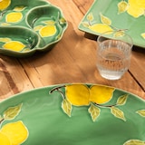 thumbnail of Plat ovale Lemon 39x28 cm -  Vert Ovale Grès Table Passion 39.00x28.00 cm