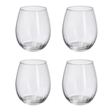 thumbnail of WellHome - Set van 4 glazen van 420 ml met gestreept design, Ø6x10,5 cm