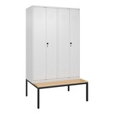 thumbnail of C+P Doppel-Spind Classic PLUS Buche untergebaute Bank 4 Abteile, HxBxT 212x120x82cm, Sicherheitsdrehriegel, Verkehrsweiß von PROREGAL