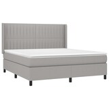 thumbnail of vidaXL Boxspringbett mit Matratze & LED Hellgrau 180x200 cm Stoff