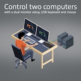 thumbnail of ACT AC7914 2-Poorts Dual HDMI 4K@60Hz KVM Switch | 2x HDMI Uit | 4x HDMI In | 2x USB-B Uit | 4x USB-A | 3,5mm Audio Uit | RS-232 | IR | Vergrendelde…