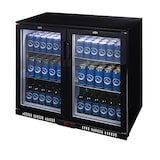 thumbnail of Gastro-Cool – Réfrigérateur à bouteilles avec porte vitrée – noir – porte battante – GCUC200