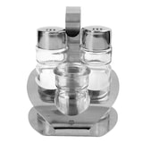 thumbnail of METRO Professional Set di saliera e pepiera , acciaio inox / vetro, 9 x 8.6 x 11.6 cm, 42 ml, con porta stuzzicadenti
