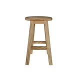 thumbnail of WellHome - Runder Massivholzhocker in Naturfarbe 29x29x50cm