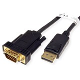 thumbnail of ROLINE Kabel DisplayPort-VGA, DP ST - VGA ST, schwarz, 1 m