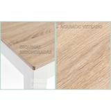 thumbnail of DUPI Mesa Comedor AITANA con Estructura y tapa superior de Madera (Taupe/Blanco, 140x80)