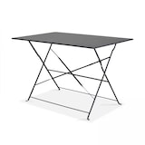 thumbnail of Bistrotafel en 4 klapstoelen in grijs staal