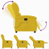 thumbnail of vidaXL Massagesessel Elektrisch Gelb Samt