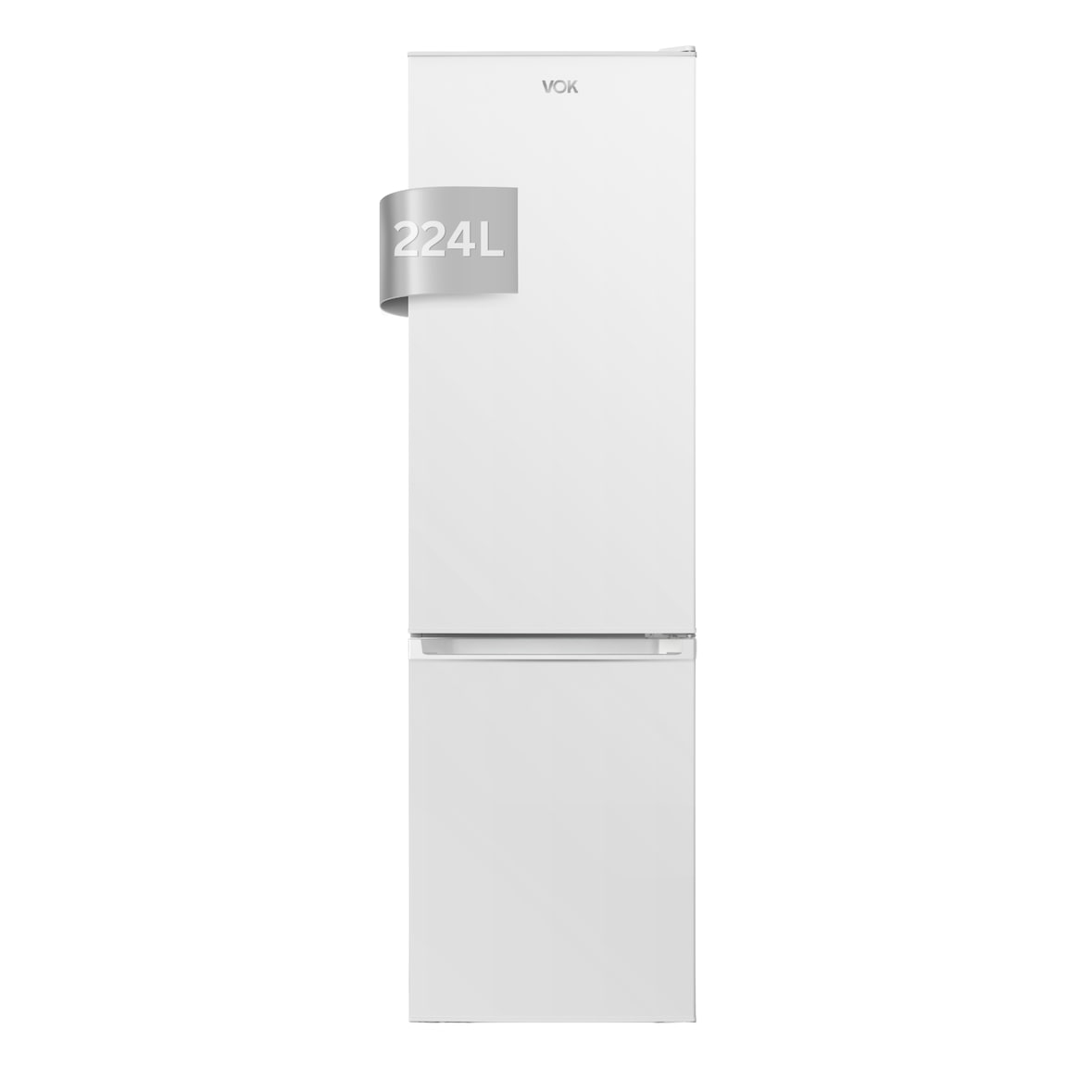 Frigorífico Combi VOK EVR-224DEW - 170cm 224L E LED Blanco