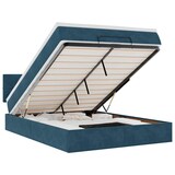 thumbnail of vidaXL Ottoman-Bett mit Matratze & LEDs Dunkelblau 140x190 cm Samt