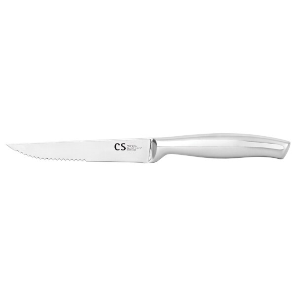 CS KOCHSYSTEME, SILVER Steakmes (23x2x1.5cm), 6-delig RVS