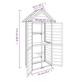 thumbnail of Helloshop26 - Tuinhuisje blokhut berging buitenschuur stevige gereedschapsschuur 89 x 52,5 x 175 cm massief grijs grenenhout 02_0022419