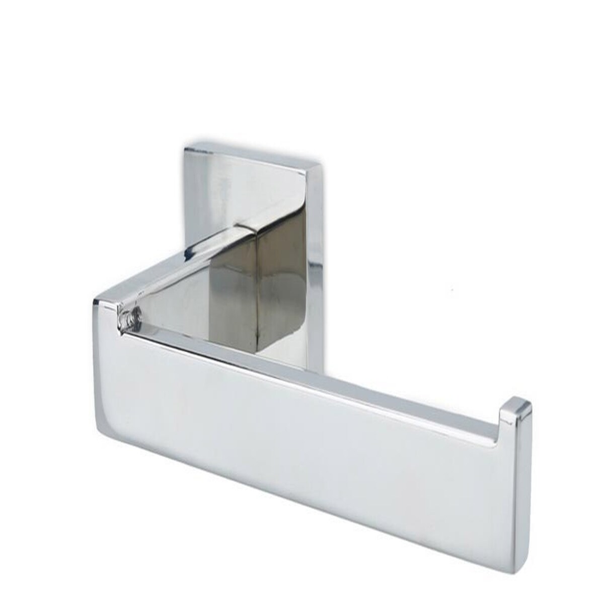 Intirilife Toilettenpapierhalter in SILBER - 15 x 9 x 11 cm - Schlichte Edelstahl ohne Ablage zum Bohren WC Papier Rollenhalter