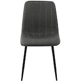 thumbnail of Chaise de salle à manger Dijon avec Piètement en métal noir Tissu/Gris foncé