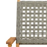 thumbnail of vidaXL 5-tlg. Garten-Essgruppe Grau Poly Rattan und Massivholz