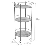 thumbnail of Servierwagen HWC-A43, Barwagen Teewagen, Tanne Holz massiv Vintage 100x50x43cm