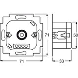 thumbnail of Lichtregel-Potentiometer, Unterputz, 1-10V, Dreh-/Druckknopf, 3A, 230V, 50mA