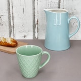 thumbnail of Krug Emilia Blau 1L Steingut blau-creme Milchkanne mit Henkel Saftkaraffe Wasser