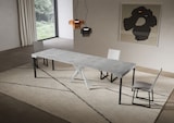thumbnail of Ausziehbare Konsole 90x40/300 cm Saki-Beton mit weißen Beinen