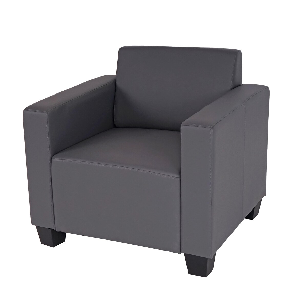Poltrona lounge Lyon, similpelle ~ grigio scuro