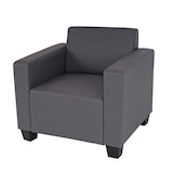 thumbnail of Poltrona lounge Lyon, similpelle ~ grigio scuro