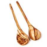 thumbnail of 2er Set Kochlöffel aus Olivenholz mit rundem Stiel 25 cm