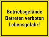thumbnail of Schild I Hinweisschild Betriebsgelände Betreten verboten..., Kunststoff, 400x300mm