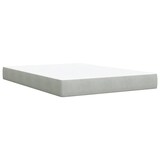 thumbnail of vidaXL Boxspringbett mit Matratze Hellgrau 140x200 cm Samt