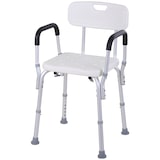thumbnail of HOMCOM Silla para Ducha Regulable en Altura con Reposabrazos y Respaldo 51.5x43.5x71-84 cm Blanca