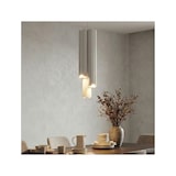 thumbnail of ideal lux, dorica sp3 d90, sospensione in alluminio ottonato