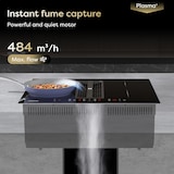 thumbnail of CIARRA Placa de cocción con extractor ONE 59 cm Boost Touch Control con 4 placas Flex Zone Función Stop & Go CBBEH594BBF