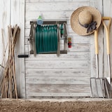 thumbnail of Relaxdays Schlauchtrommel, Stahl, für 60 m Schlauch, 2 Klickkupplungen, Wandschlauchhalter HBT: 36 x 55 x 50 cm, braun