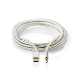 thumbnail of USB-C Adapter - USB 2.0 - USB-C Stecker - 3.5 mm Stecker - 1.00 m - Rund - Vergoldet - Geflochten / Nylon - Aluminium - Verpackung mit Sichtfenster