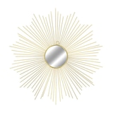 thumbnail of Hängespiegel Wandspiegel Dekospiegel Sonne Metall Gold Ø65cm