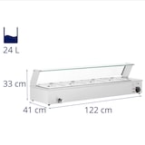 thumbnail of Royal Catering - Bain Marie - 4 GN 1/2 containers - Aftapkraan - Glasbeschermer