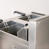 thumbnail of Romux® Friteuse À Gaz Butane Professionnelle 18+18 Litres Double de Table | Friteuse en Acier Inoxydable avec Robinet de Vidange 24000 W