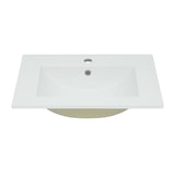 thumbnail of Lavabo HWC-D16, lavamanos cuarto de baño, cerámica blanca angular ~ 61cm 18mm borde