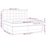 thumbnail of vidaXL Boxspringbett mit Matratze & LED Schwarz 200x200 cm Samt
