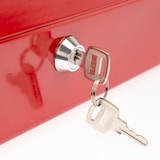 thumbnail of HMF Geldkassette abschließbar, Kasse mit Münzeinsatz, 5 Münzfächer, 25 x 18 x 9 cm, Rot