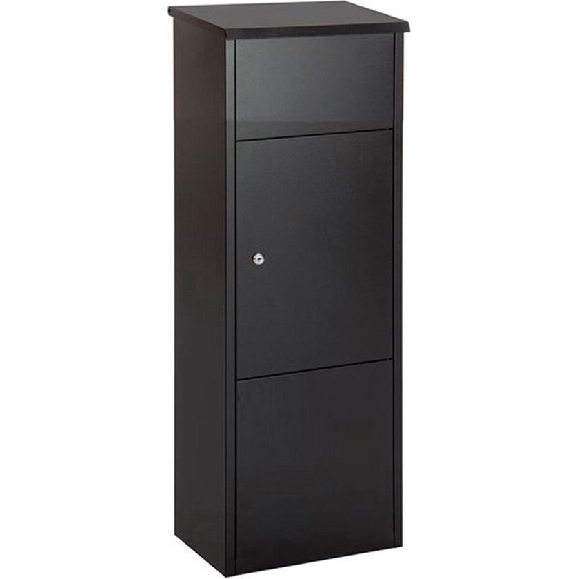 BRASQ Pakketbrievenbus Zwart PB400 - Staande Brievenbus Staal - Pakketbrievenbussen - Pakketbox 105x38x24 cm