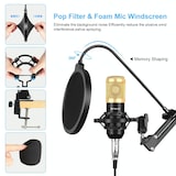 thumbnail of Microphone Studio Professionnel Kit Avec Bras Suspension Et Carte Son USB YONIS