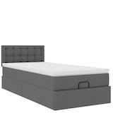 thumbnail of vidaXL Ottoman-Bett mit Matratze & LEDs Dunkelgrau 100x200 cm Stoff