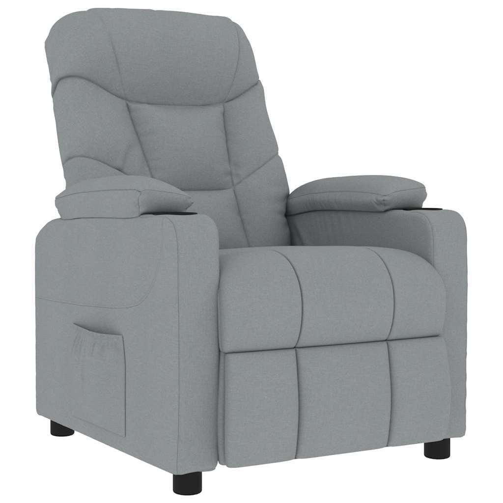 vidaXL Massagesessel Hellgrau Stoff