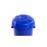 thumbnail of Cubo de basura con tapa 100 litros basurero azul asas de presión