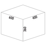 thumbnail of Naber Cox base 35/600-2 Abfallsystem Frontauszug Vollauszug, 1x16 /1x29 l., 60cm