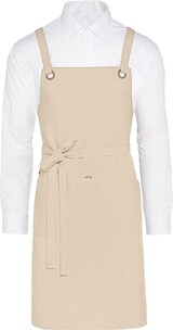 thumbnail of PROVENCE - Crossover Eyelets Bib Apron with Pocket: One Size / Navy