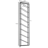 thumbnail of Weinregal FineBuy Flaschenregal Wand 36x150x8 cm Metall Regal Wein Groß Hängend