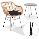 thumbnail of CASARIA® Polyrattan Balkonset Lounge Set mit Auflagen