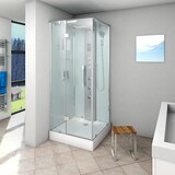thumbnail of Duschkabine Komplettdusche Fertigdusche Dusche D38-10L1 90x90 cm ohne 2K Scheiben Versiegelung