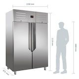 thumbnail of GastroHero Kühlschrank KS-GREENLINE1400 | GN 2/1 | 1400 Liter | Gewerbekühlschrank Edelstahl | -2°C bis +8°C | Gastronomie | Energieeffizienzklasse A